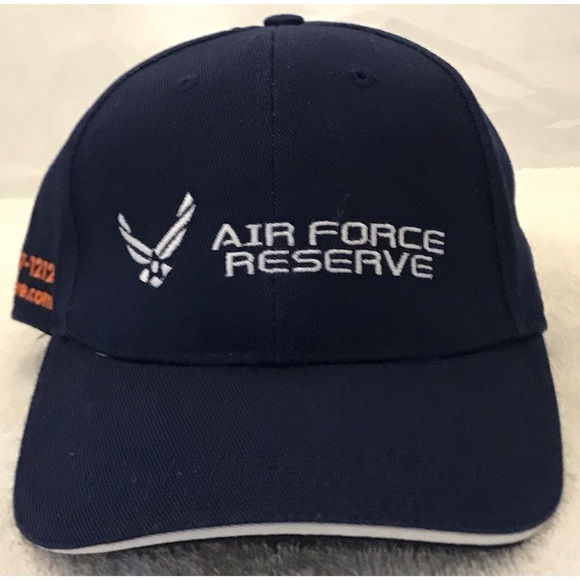 USA Crafted for U.S. Air Force Reserve Adjustable Navy Blue Ball Cap - Picture 1 of 14